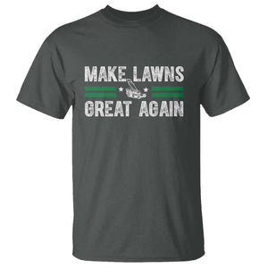 Funny Lawn Mower Dad Gardener T Shirt Make Lawns Great Again Fathers Day TS10 Dark Heather Print Your Wear