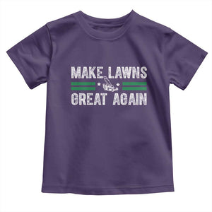 Funny Lawn Mower Dad Gardener Toddler T Shirt Make Lawns Great Again Fathers Day TS10 Purple Print Your Wear