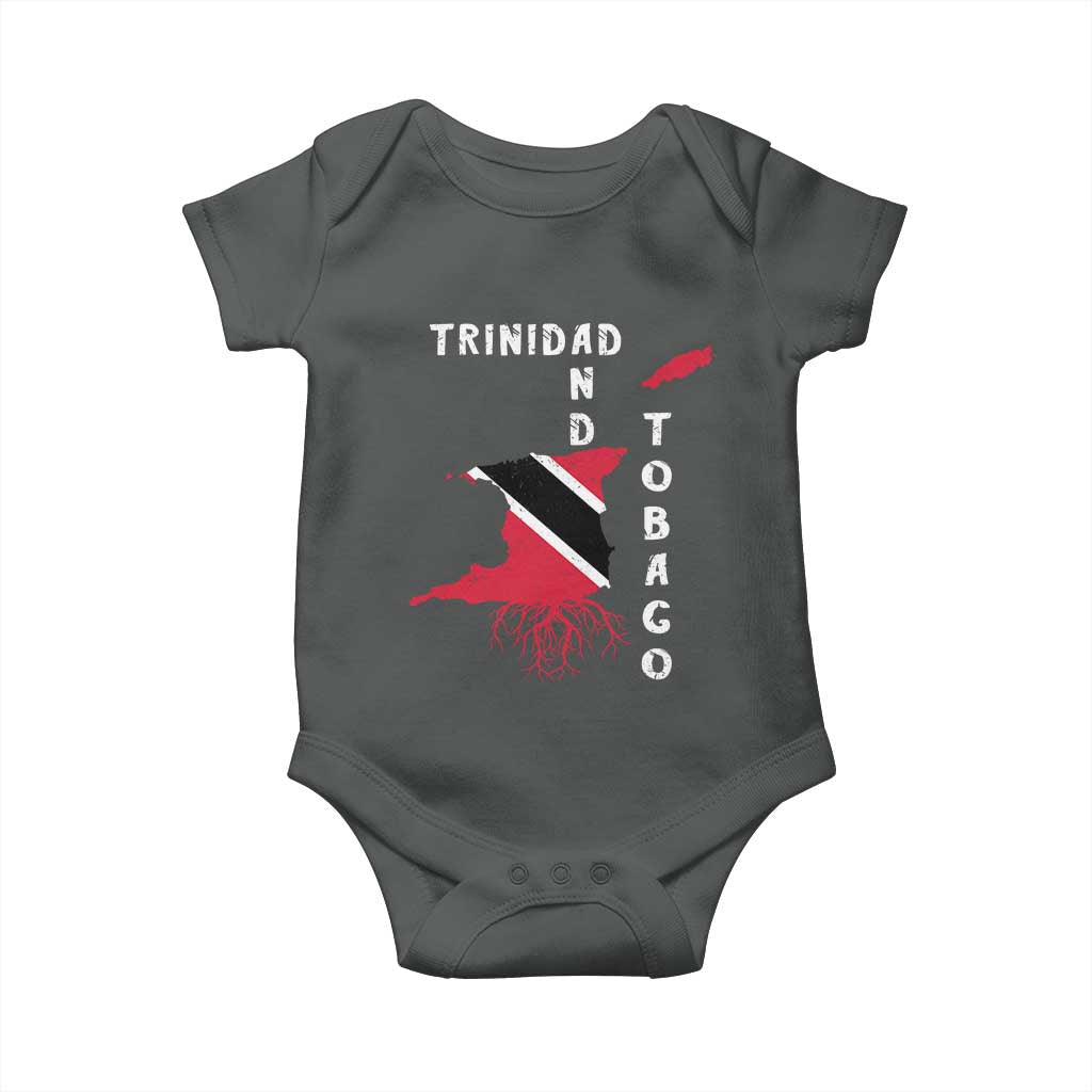 Trinidad and Tobago Flag Baby Onesie Trini Trinidadian Proud TS10 Dark Heather Print Your Wear
