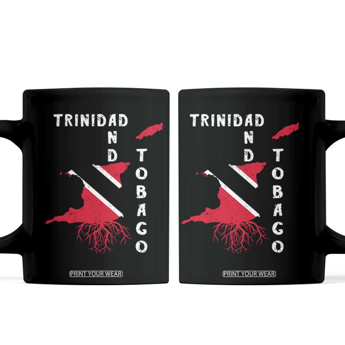 Trinidad and Tobago Flag Coffee Mug Trini Trinidadian Proud TS10 Black Print Your Wear