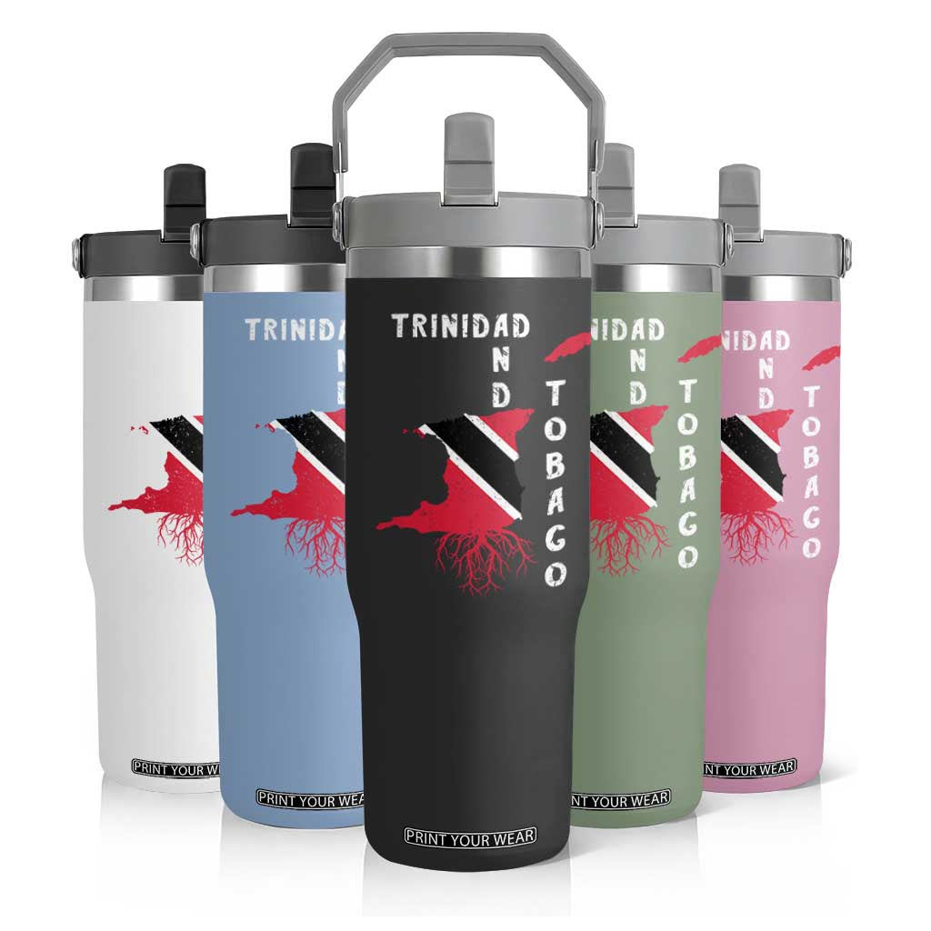 Trinidad and Tobago Flag Flip Straw Tumbler Trini Trinidadian Proud TS10 Print Your Wear