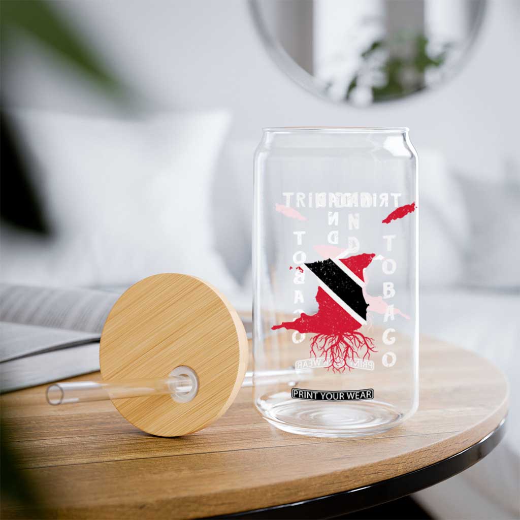 Trinidad and Tobago Flag Glass Can Trini Trinidadian Proud TS10 Print Your Wear