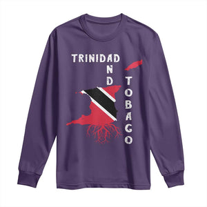 Trinidad and Tobago Flag Long Sleeve Shirt Trini Trinidadian Proud TS10 Purple Print Your Wear
