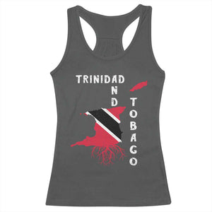 Trinidad and Tobago Flag Racerback Tank Top Trini Trinidadian Proud TS10 Dark Heather Print Your Wear