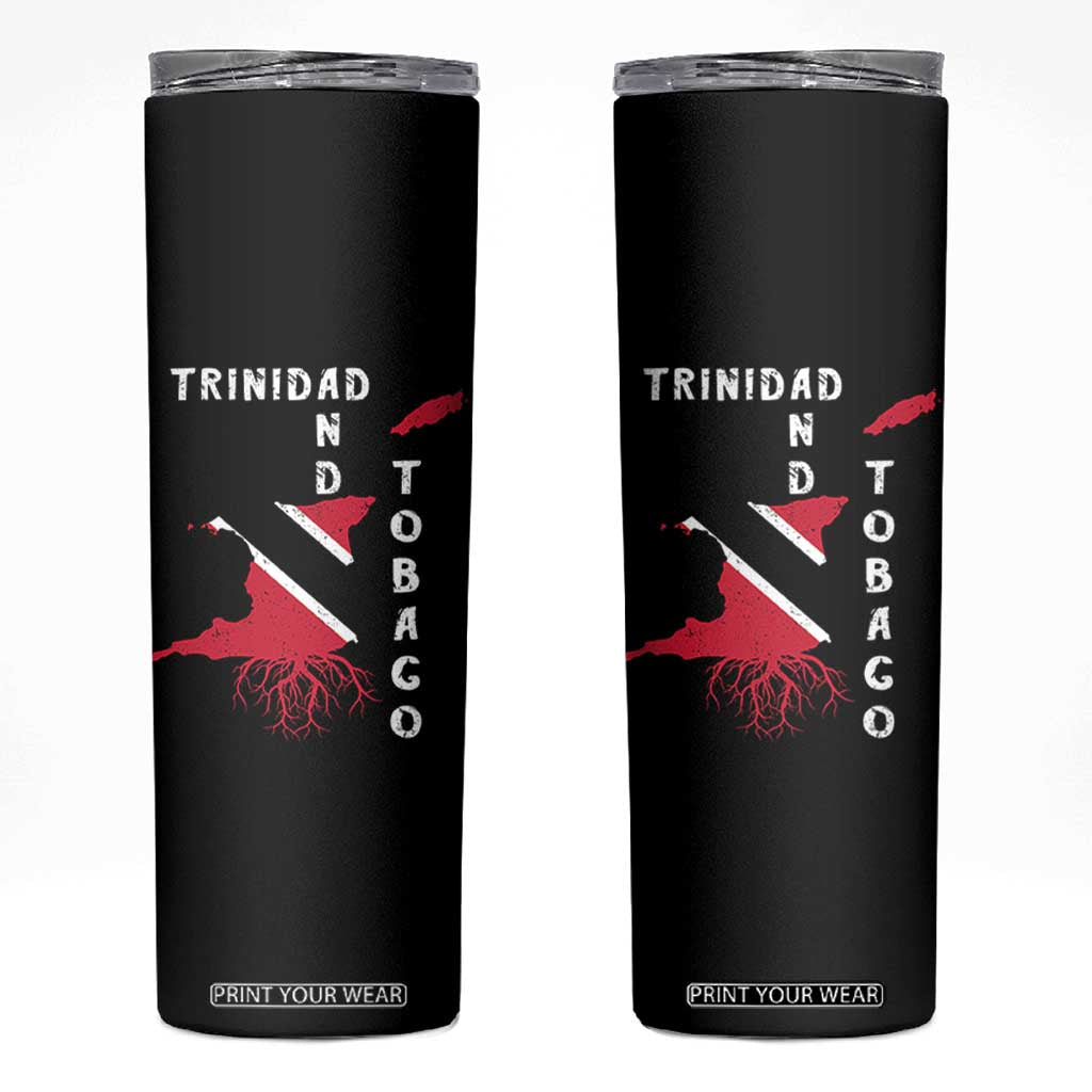 Trinidad and Tobago Flag Skinny Tumbler Trini Trinidadian Proud TS10 Black Print Your Wear
