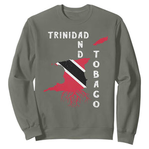 Trinidad and Tobago Flag Sweatshirt Trini Trinidadian Proud TS10 Military Green Print Your Wear