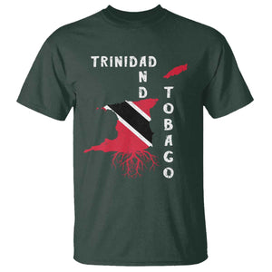 Trinidad and Tobago Flag T Shirt Trini Trinidadian Proud TS10 Dark Forest Green Print Your Wear