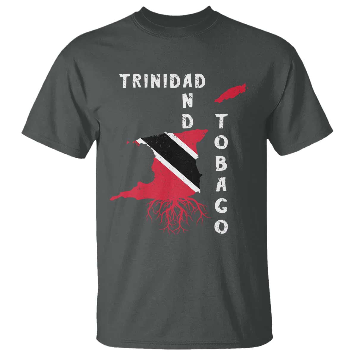 Trinidad and Tobago Flag T Shirt Trini Trinidadian Proud TS10 Dark Heather Print Your Wear