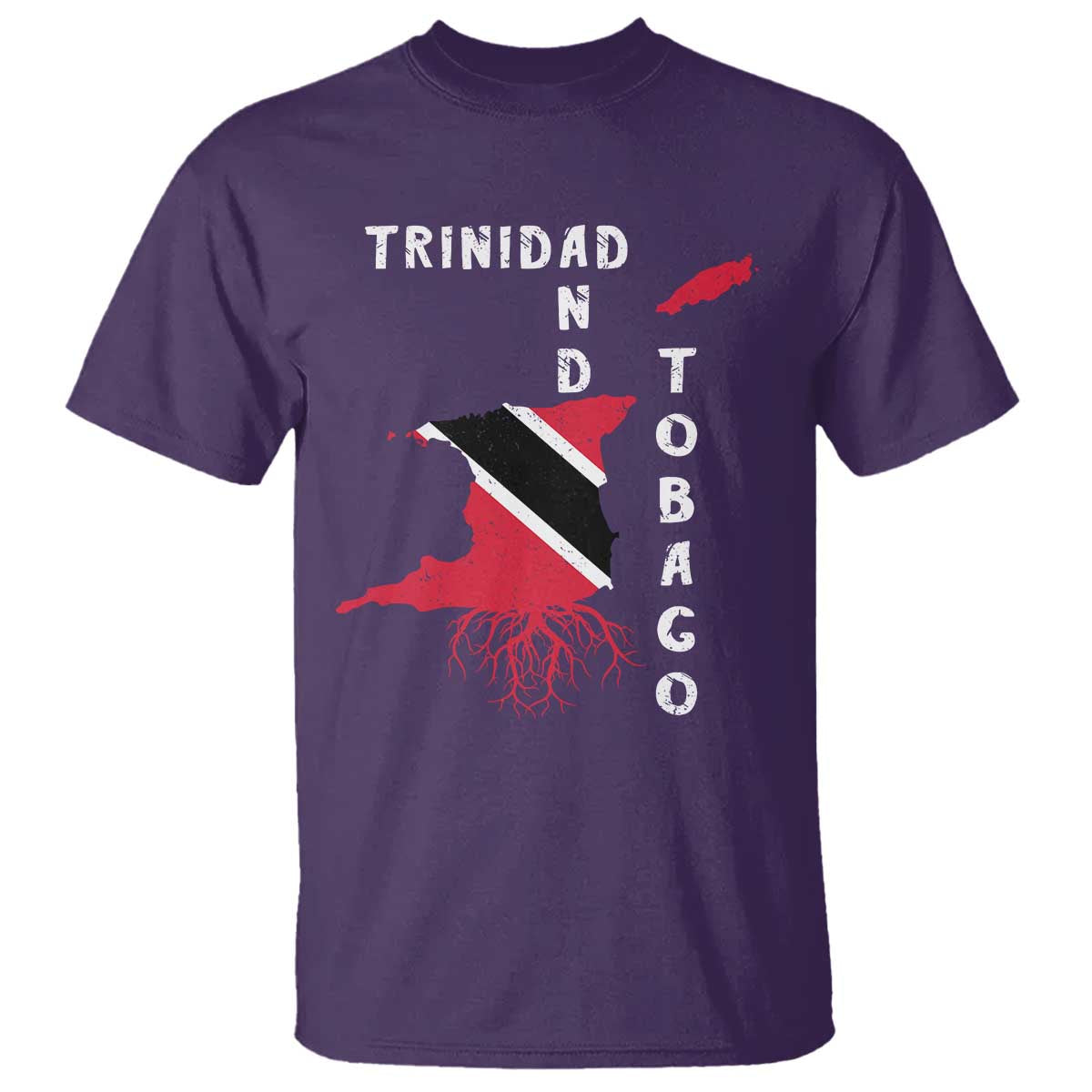 Trinidad and Tobago Flag T Shirt Trini Trinidadian Proud TS10 Purple Print Your Wear