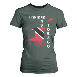 Trinidad and Tobago Flag T Shirt For Women Trini Trinidadian Proud TS10 Dark Forest Green Print Your Wear