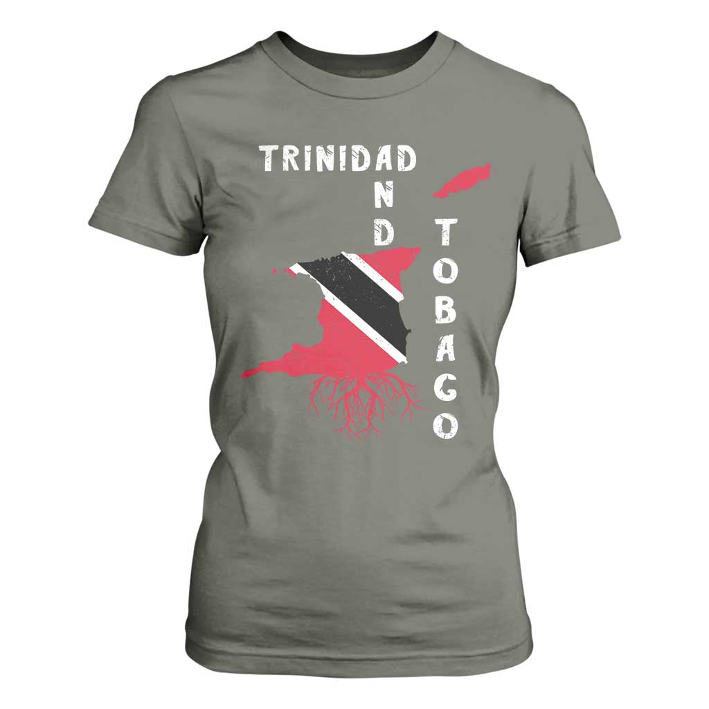 Trinidad and Tobago Flag T Shirt For Women Trini Trinidadian Proud TS10 Military Green Print Your Wear