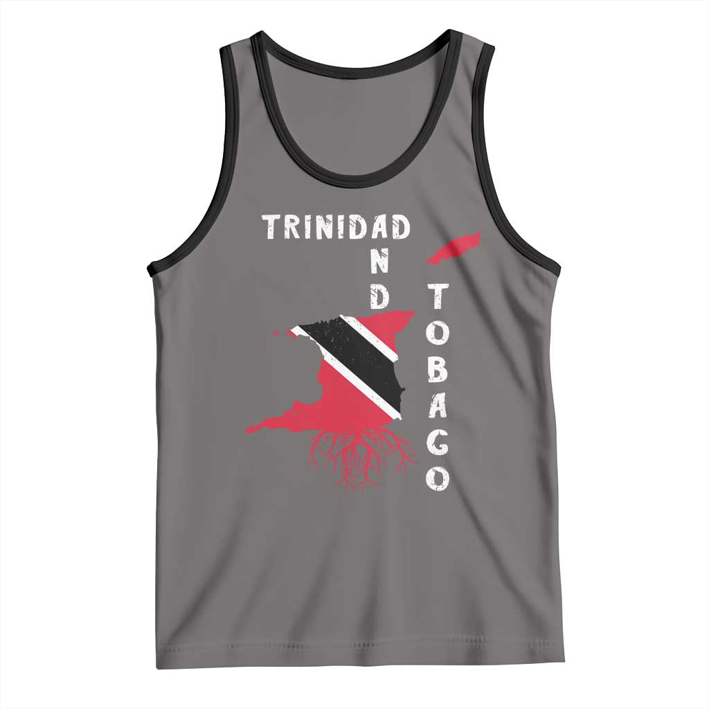 Trinidad and Tobago Flag Tank Top Trini Trinidadian Proud TS10 Deep Heather Black Print Your Wear
