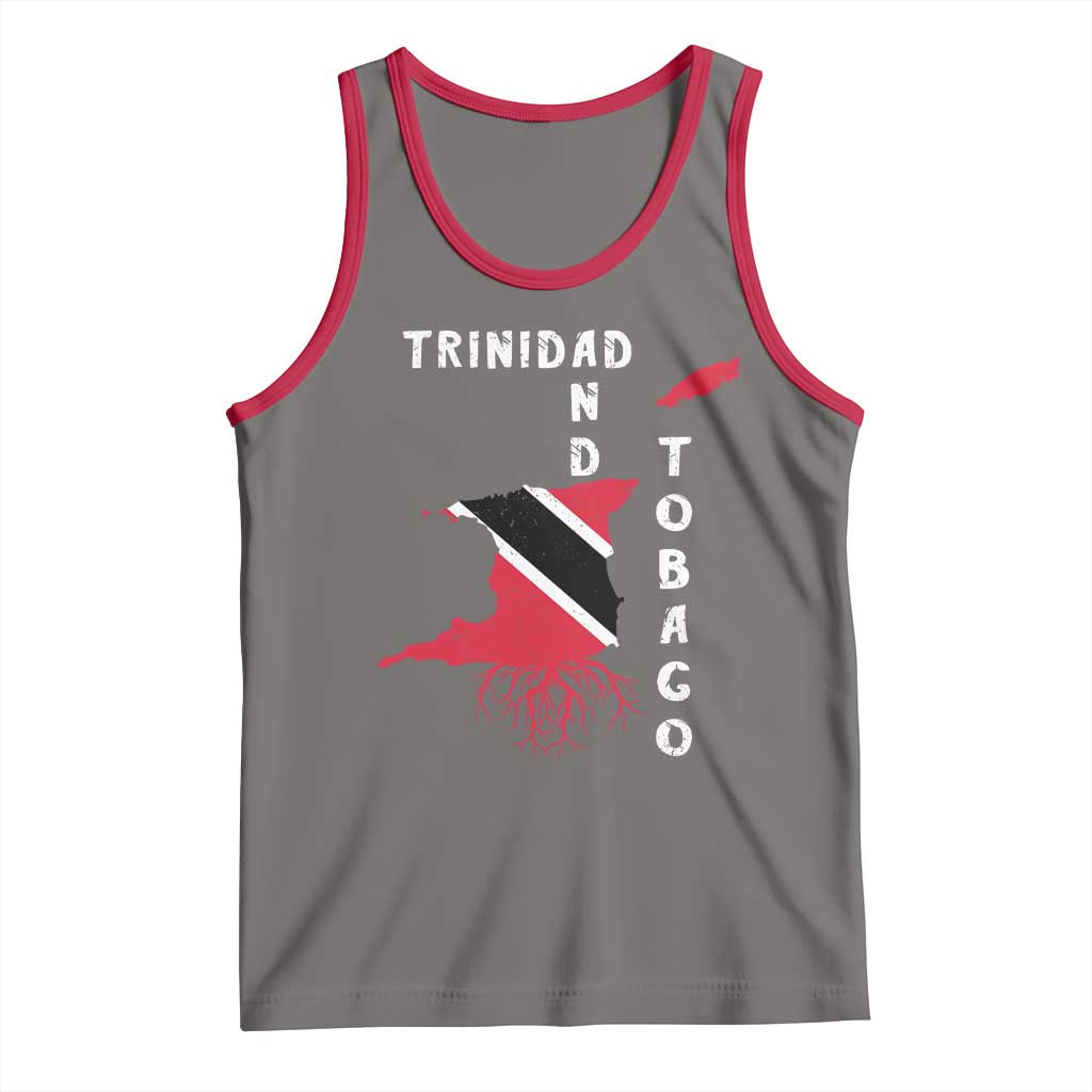 Trinidad and Tobago Flag Tank Top Trini Trinidadian Proud TS10 Deep Heather Red Print Your Wear