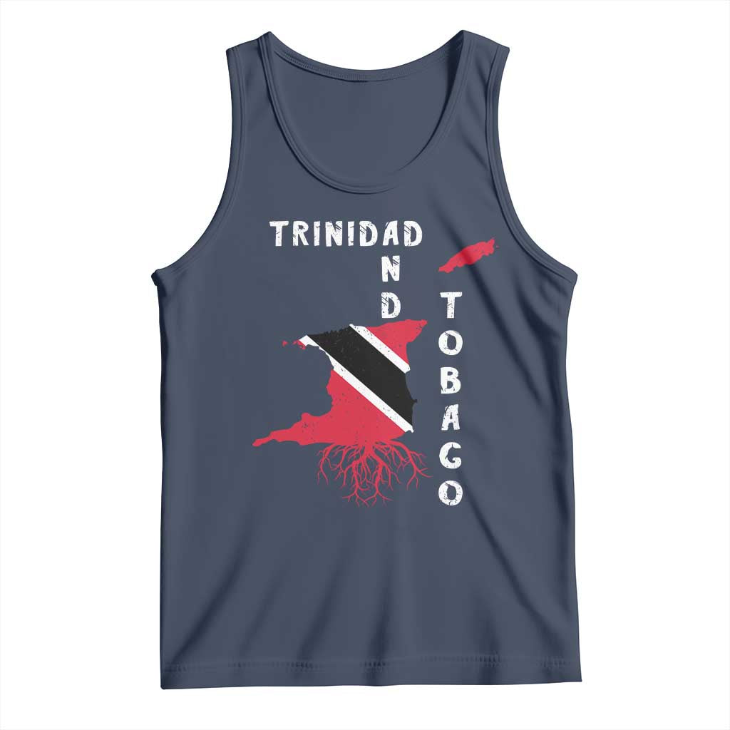 Trinidad and Tobago Flag Tank Top Trini Trinidadian Proud TS10 Navy Print Your Wear