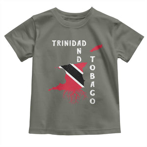 Trinidad and Tobago Flag Toddler T Shirt Trini Trinidadian Proud TS10 Military Green Print Your Wear