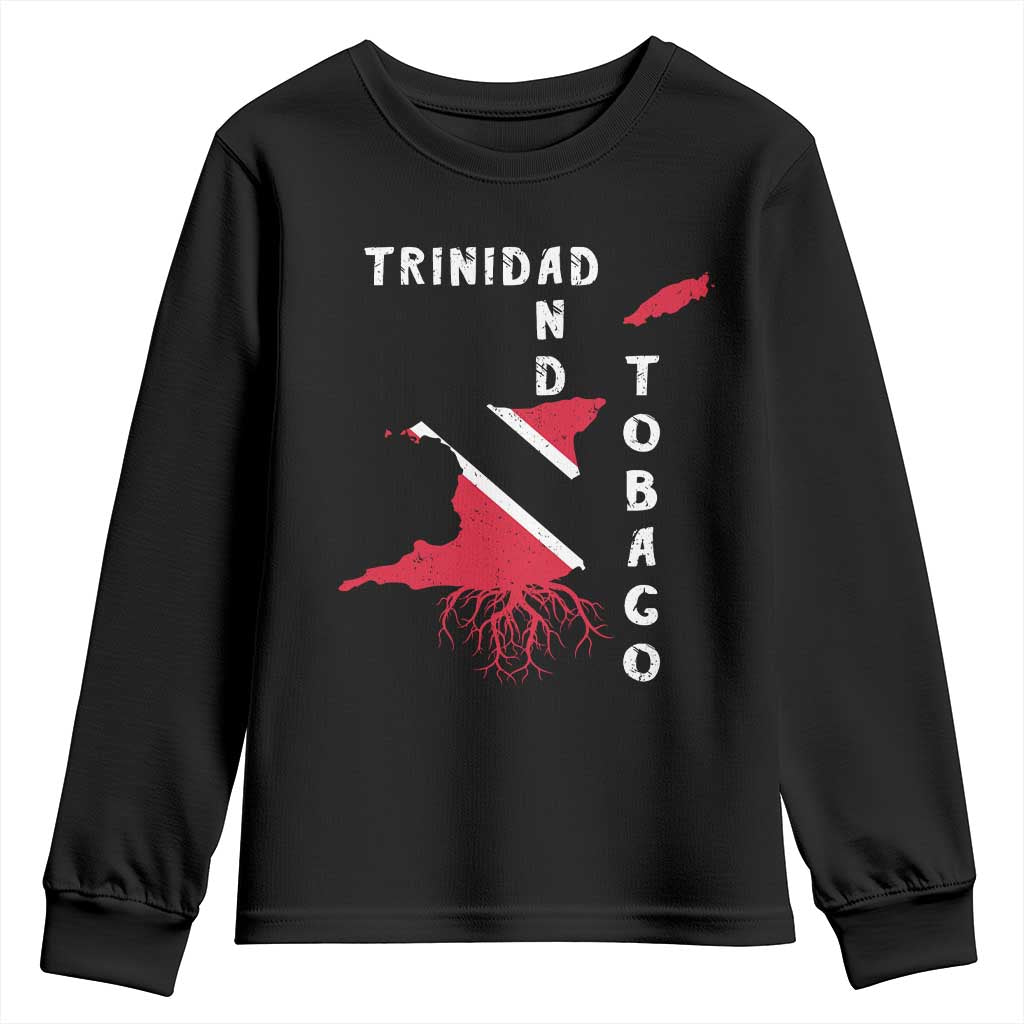Trinidad and Tobago Flag Youth Sweatshirt Trini Trinidadian Proud TS10 Black Print Your Wear