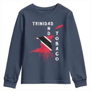 Trinidad and Tobago Flag Youth Sweatshirt Trini Trinidadian Proud TS10 Navy Print Your Wear