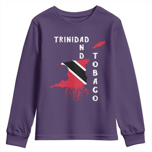 Trinidad and Tobago Flag Youth Sweatshirt Trini Trinidadian Proud TS10 Purple Print Your Wear