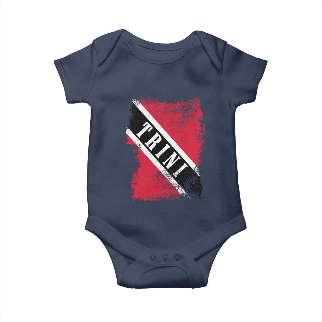 Trinidad and Tobago Flag Baby Onesie Caribbean Souvenir TS10 Navy Print Your Wear