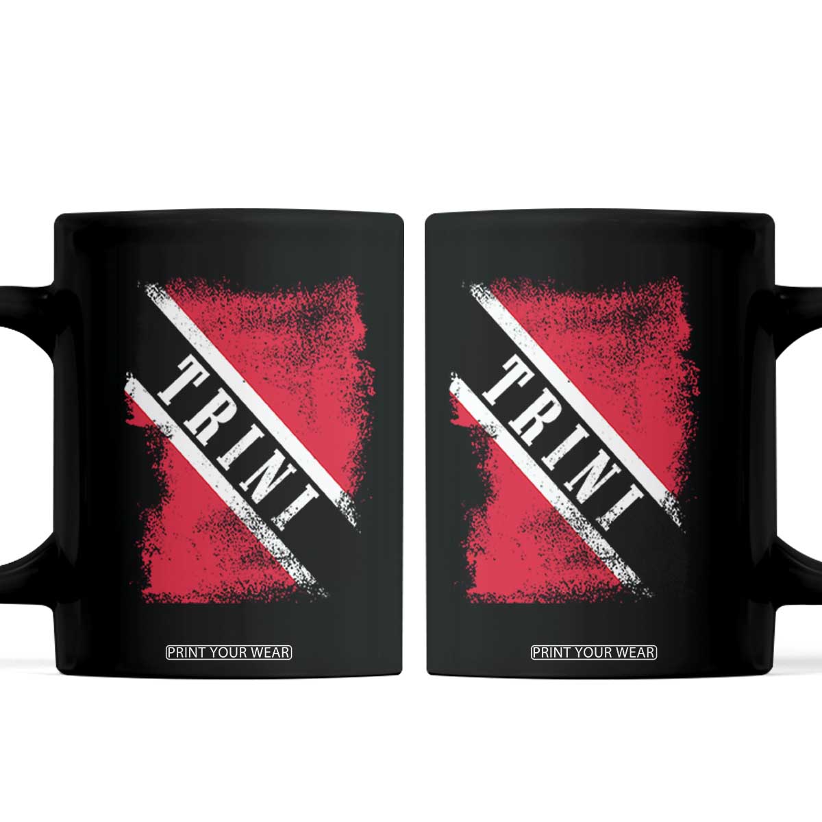 Trinidad and Tobago Flag Coffee Mug Caribbean Souvenir TS10 Black Print Your Wear