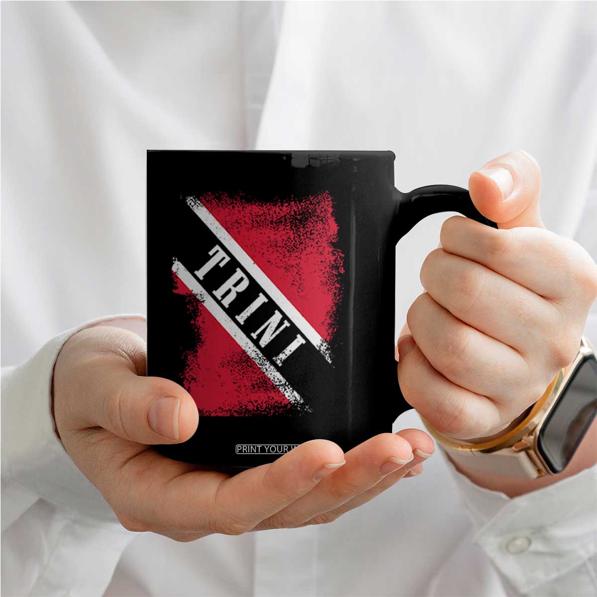 Trinidad and Tobago Flag Coffee Mug Caribbean Souvenir TS10 Print Your Wear