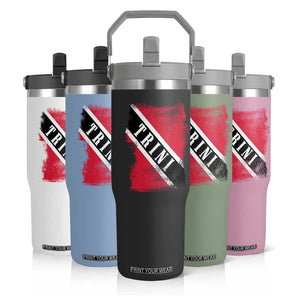 Trinidad and Tobago Flag Flip Straw Tumbler Caribbean Souvenir TS10 Print Your Wear