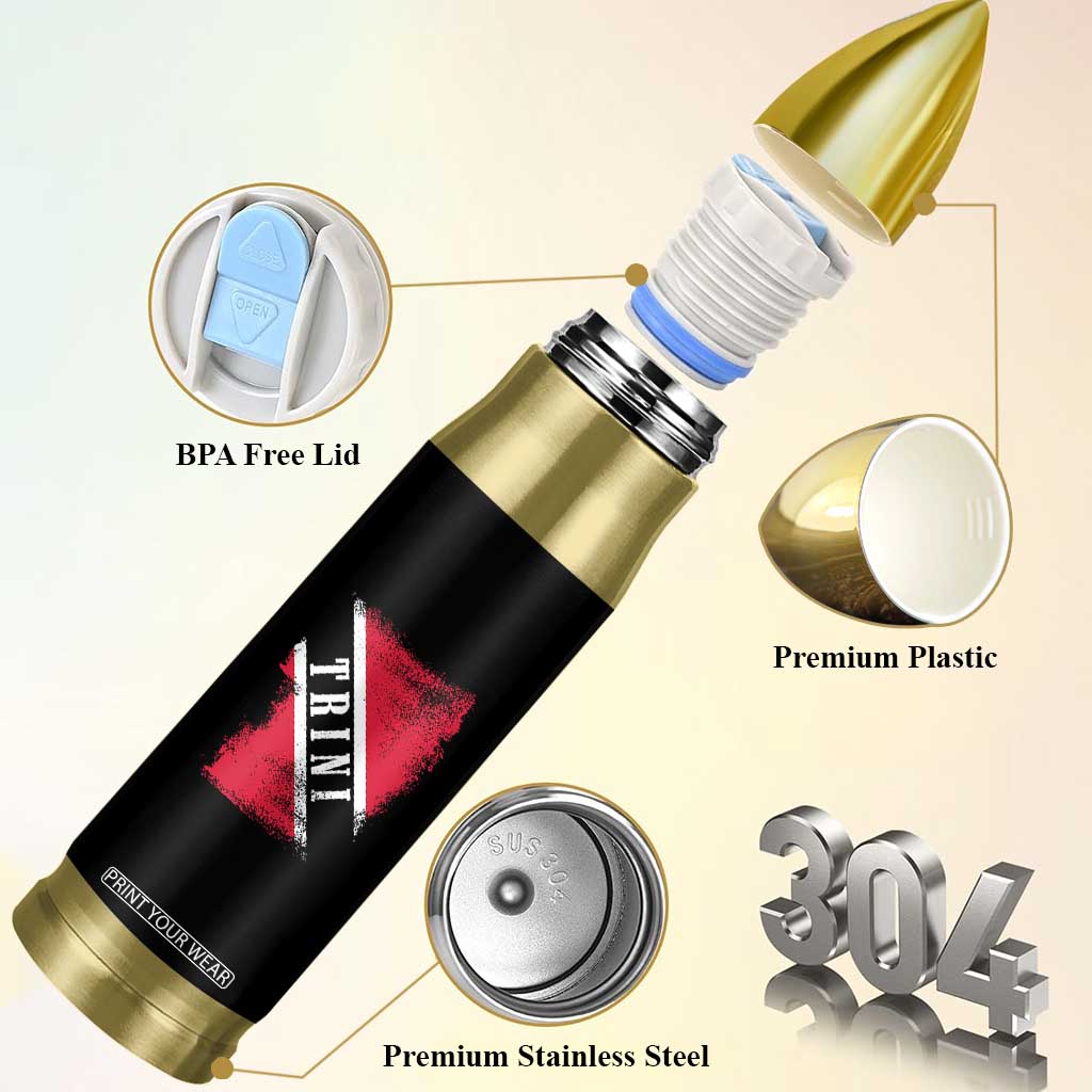 Trinidad and Tobago Flag Bullet Tumbler Caribbean Souvenir TS10 Print Your Wear