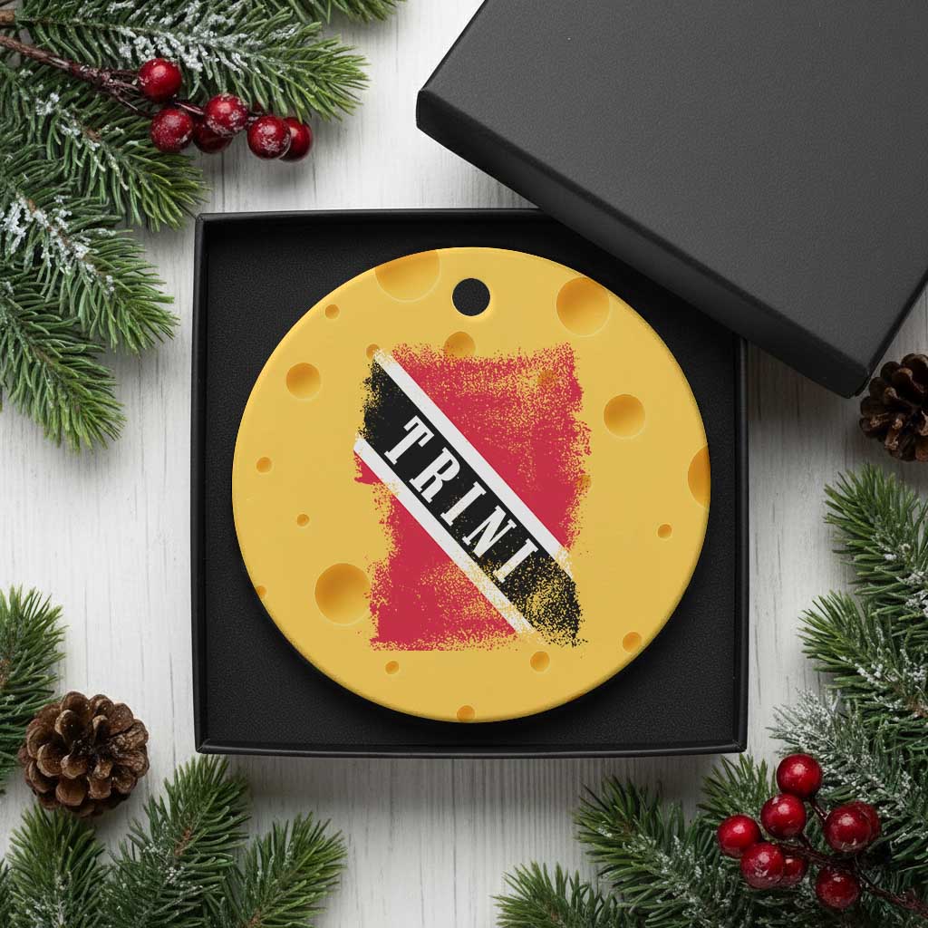 Trinidad and Tobago Flag Ceramic Ornament Caribbean Souvenir TS10 1pc Yellow Cheese Print Your Wear