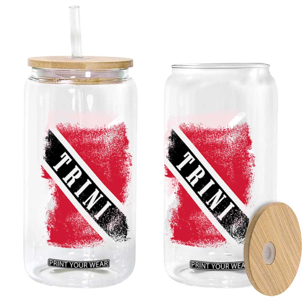 Trinidad and Tobago Flag Glass Can Caribbean Souvenir TS10 Print Your Wear