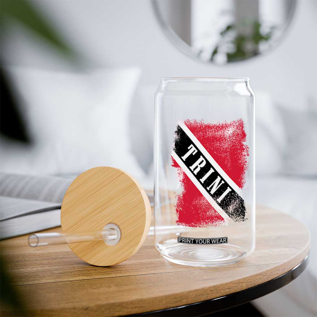 Trinidad and Tobago Flag Glass Can Caribbean Souvenir TS10 Print Your Wear