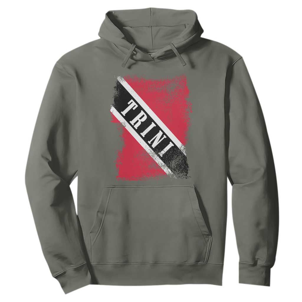 Trinidad and Tobago Flag Hoodie Caribbean Souvenir TS10 Military Green Print Your Wear