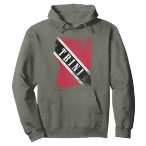 Trinidad and Tobago Flag Hoodie Caribbean Souvenir TS10 Military Green Print Your Wear