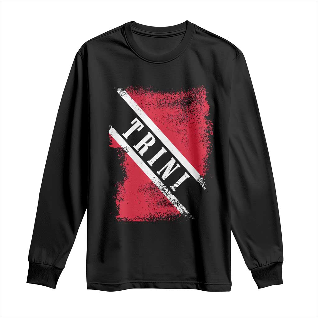Trinidad and Tobago Flag Long Sleeve Shirt Caribbean Souvenir TS10 Black Print Your Wear