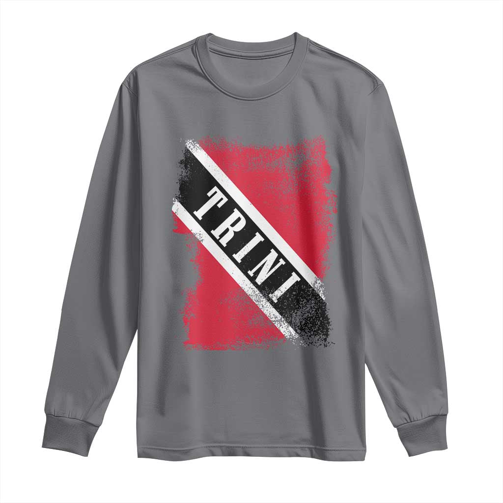 Trinidad and Tobago Flag Long Sleeve Shirt Caribbean Souvenir TS10 Charcoal Print Your Wear