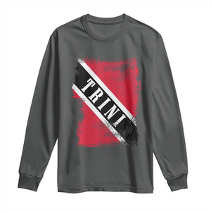 Trinidad and Tobago Flag Long Sleeve Shirt Caribbean Souvenir TS10 Dark Heather Print Your Wear