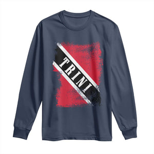 Trinidad and Tobago Flag Long Sleeve Shirt Caribbean Souvenir TS10 Navy Print Your Wear