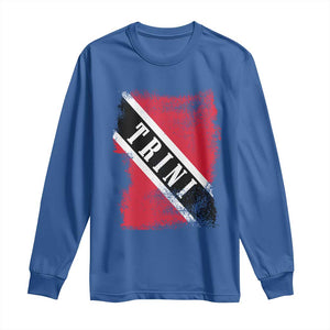 Trinidad and Tobago Flag Long Sleeve Shirt Caribbean Souvenir TS10 Royal Blue Print Your Wear