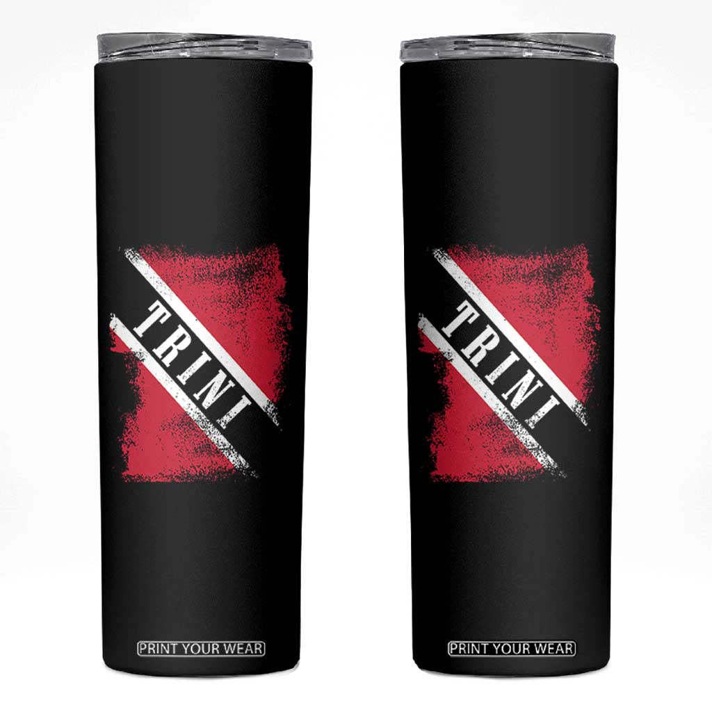 Trinidad and Tobago Flag Skinny Tumbler Caribbean Souvenir TS10 Black Print Your Wear