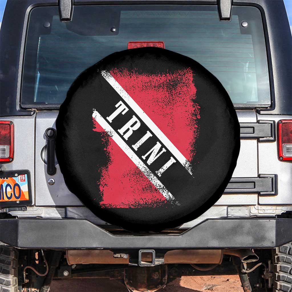 Trinidad and Tobago Flag Spare Tire Cover Caribbean Souvenir TS10 No hole Black Print Your Wear