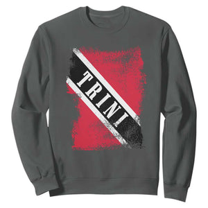 Trinidad and Tobago Flag Sweatshirt Caribbean Souvenir TS10 Dark Heather Print Your Wear