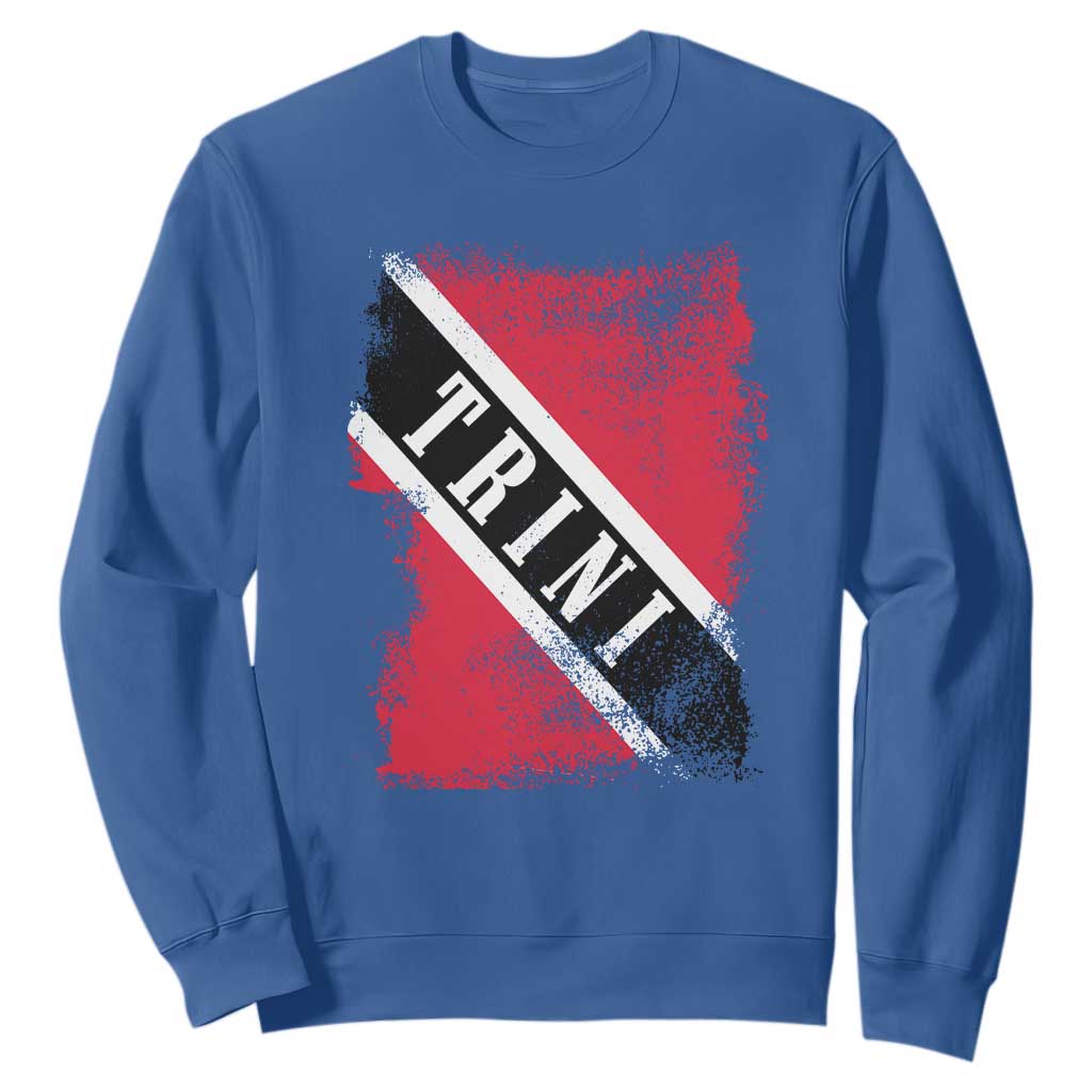 Trinidad and Tobago Flag Sweatshirt Caribbean Souvenir TS10 Royal Blue Print Your Wear