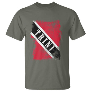 Trinidad and Tobago Flag T Shirt Caribbean Souvenir TS10 Military Green Print Your Wear