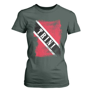 Trinidad and Tobago Flag T Shirt For Women Caribbean Souvenir TS10 Dark Forest Green Print Your Wear
