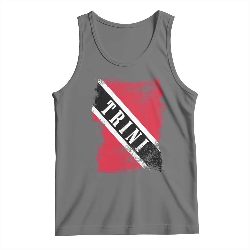 Trinidad and Tobago Flag Tank Top Caribbean Souvenir TS10 Black Heather Print Your Wear
