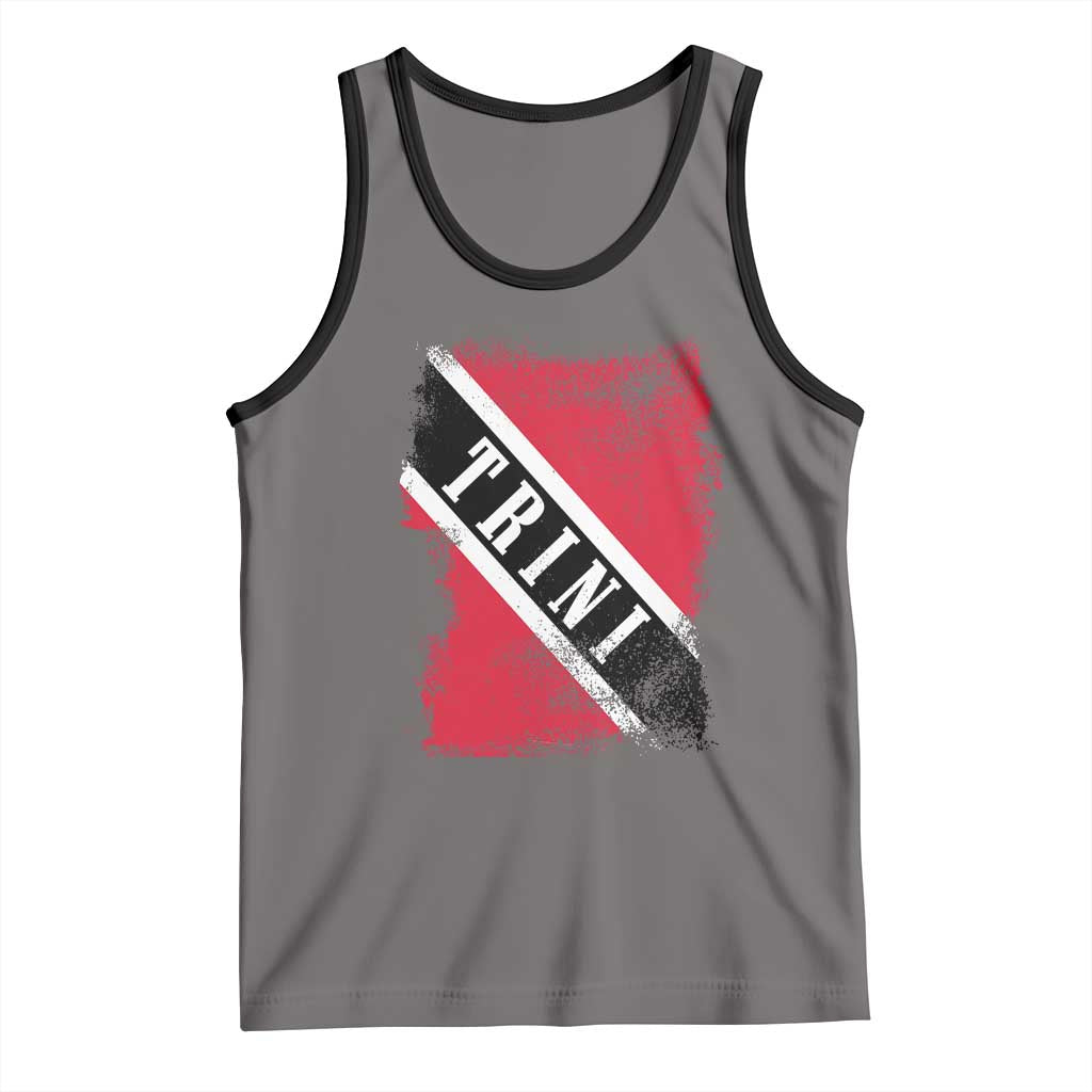 Trinidad and Tobago Flag Tank Top Caribbean Souvenir TS10 Deep Heather Black Print Your Wear