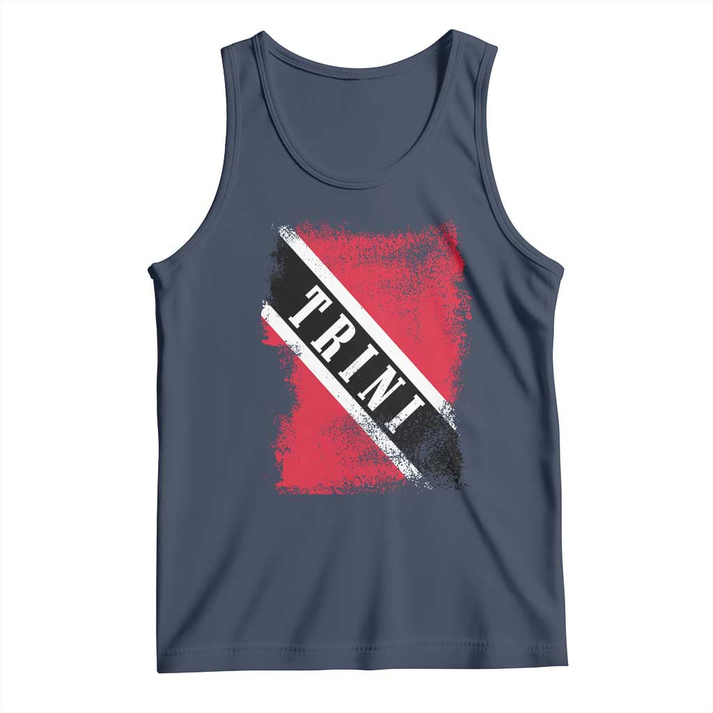 Trinidad and Tobago Flag Tank Top Caribbean Souvenir TS10 Navy Print Your Wear