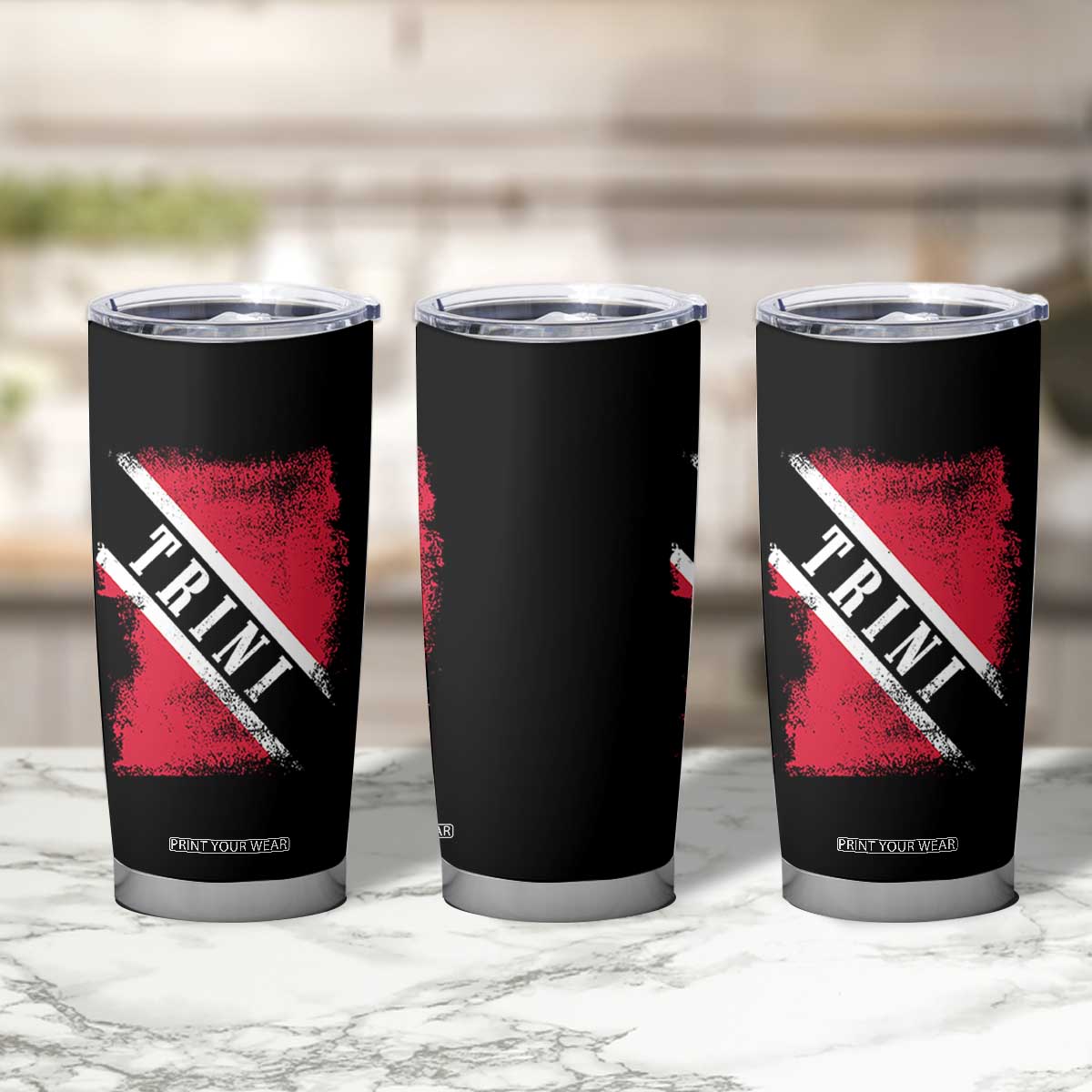 Trinidad and Tobago Flag Tumbler Cup Caribbean Souvenir TS10 Print Your Wear