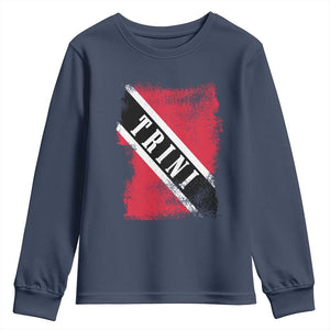 Trinidad and Tobago Flag Youth Sweatshirt Caribbean Souvenir TS10 Navy Print Your Wear