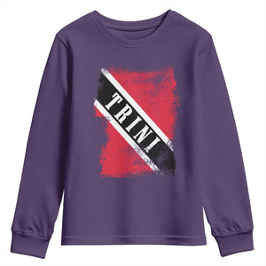 Trinidad and Tobago Flag Youth Sweatshirt Caribbean Souvenir TS10 Purple Print Your Wear