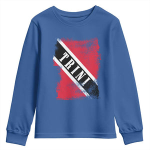Trinidad and Tobago Flag Youth Sweatshirt Caribbean Souvenir TS10 Royal Blue Print Your Wear